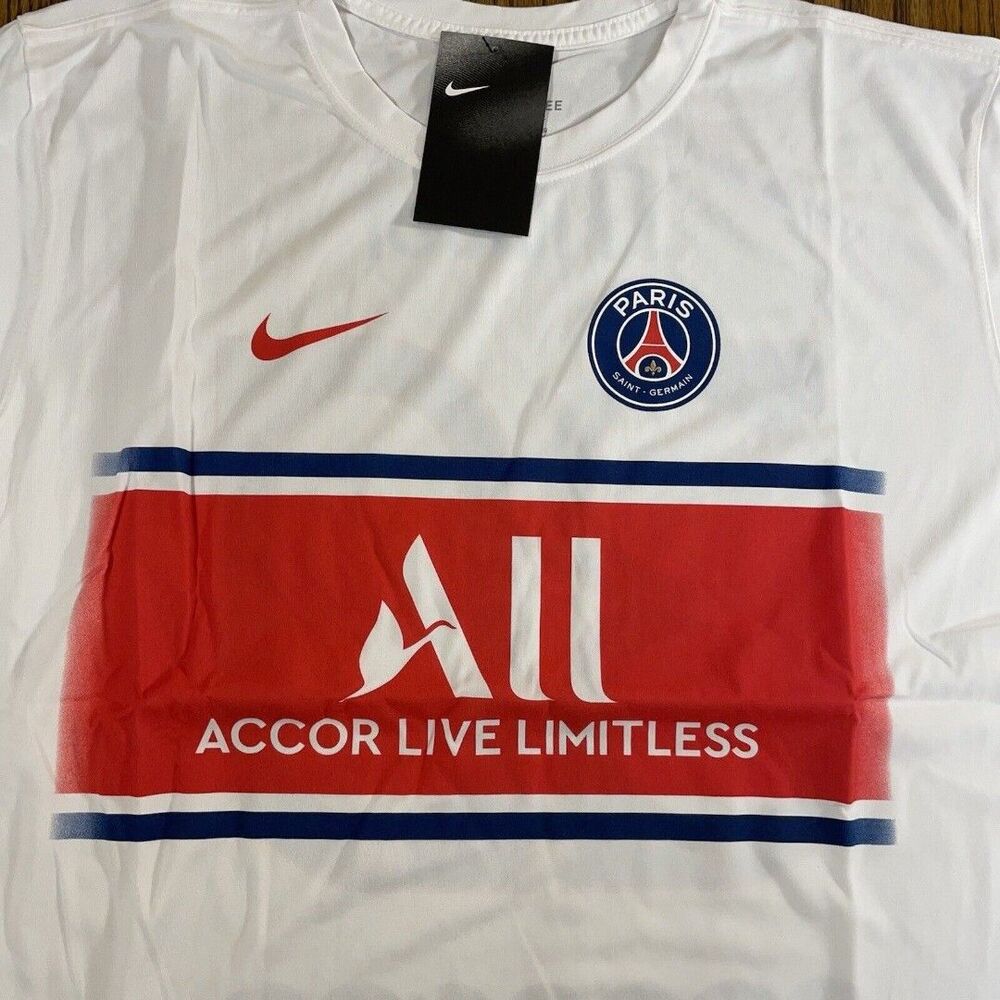 New Nike Messi Paris PSG Argentina Men's T-Shirt Jersey Size XL White World Cup - Picture 3 of 5
